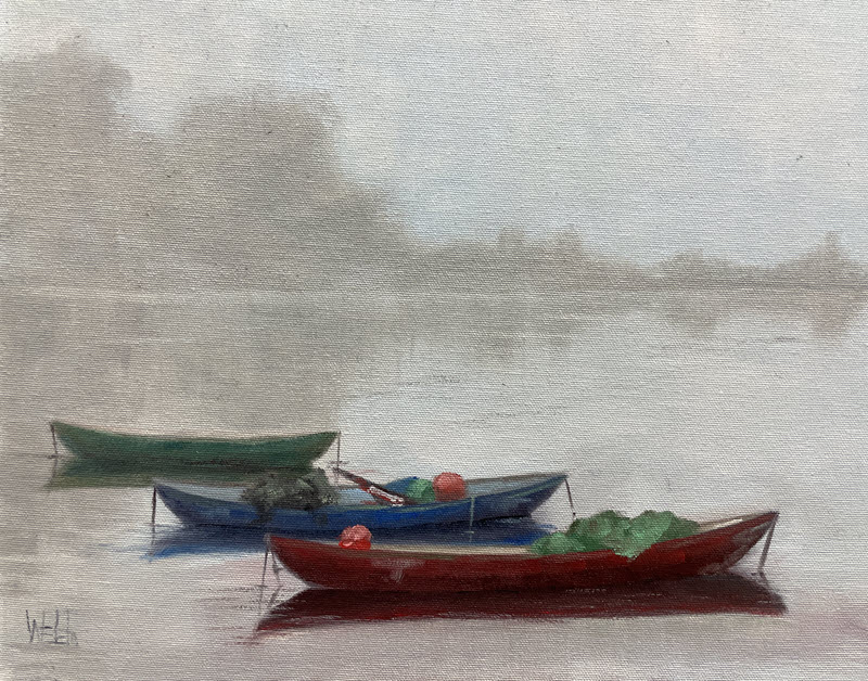 Irish Boats, an oil painting by Doug Welsh